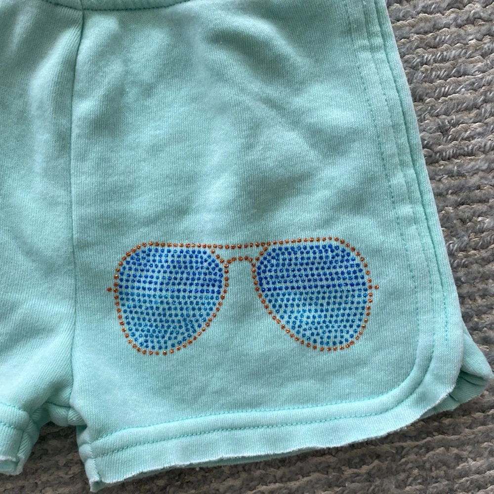 New BUTTER Super Soft Girls Jeweled Shorts - Size 4T